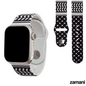 Zamani Black Keffiyeh watch band for Apple Watch - heritage design product shot