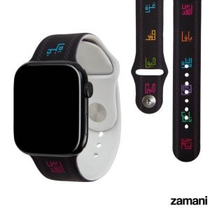 Zamani Palestinian Cities Black watch band for Apple Watch - heritage design product shot