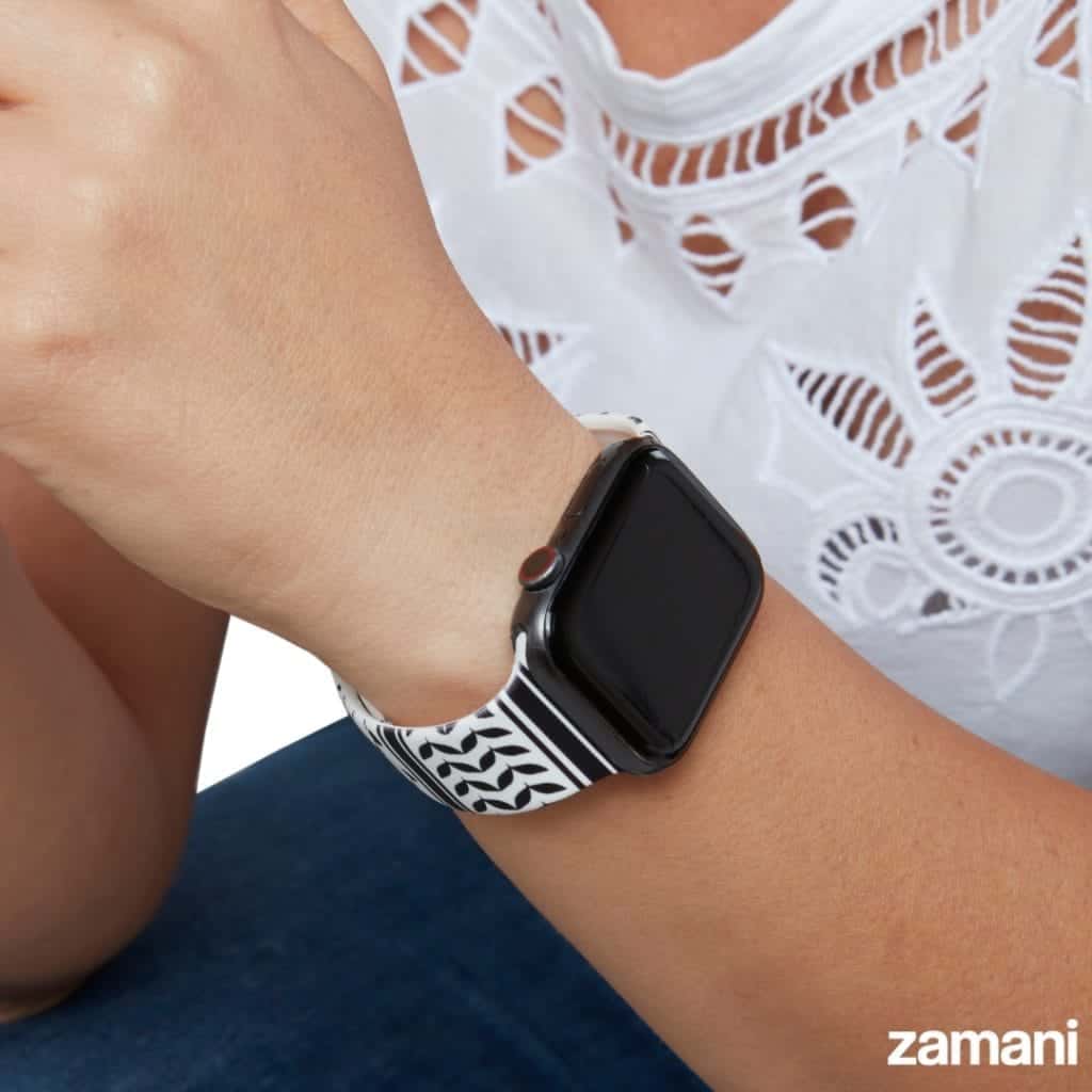 Person wearing zamani kufiya watch band - lifestyle photo