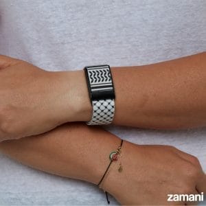 Person wearing zamani kufiya Whoop band - lifestyle photo