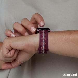 Person wearing Zamani Sadu watch band - lifestyle photo