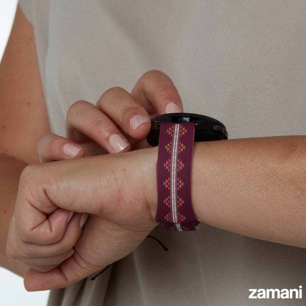 Person wearing Zamani Sadu watch band - lifestyle photo