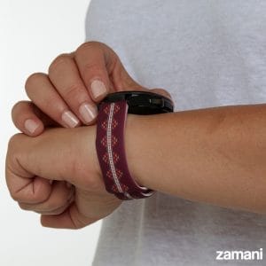Person wearing Zamani Sadu watch band - lifestyle photo