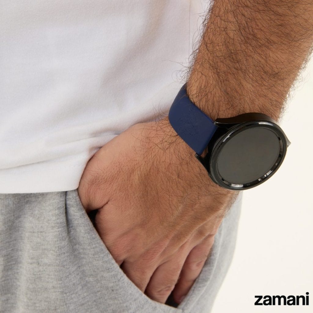 Person wearing Zamani Cedar watch band - lifestyle photo
