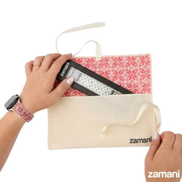 zamani heritage watch band - gift bag hands 2