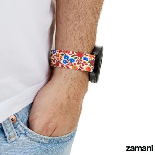 Persian Carpet smartwatch band, traditional carpet weaving pattern