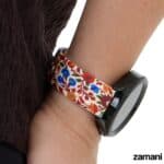 Persian Carpet watch band detail, heritage floral motifs