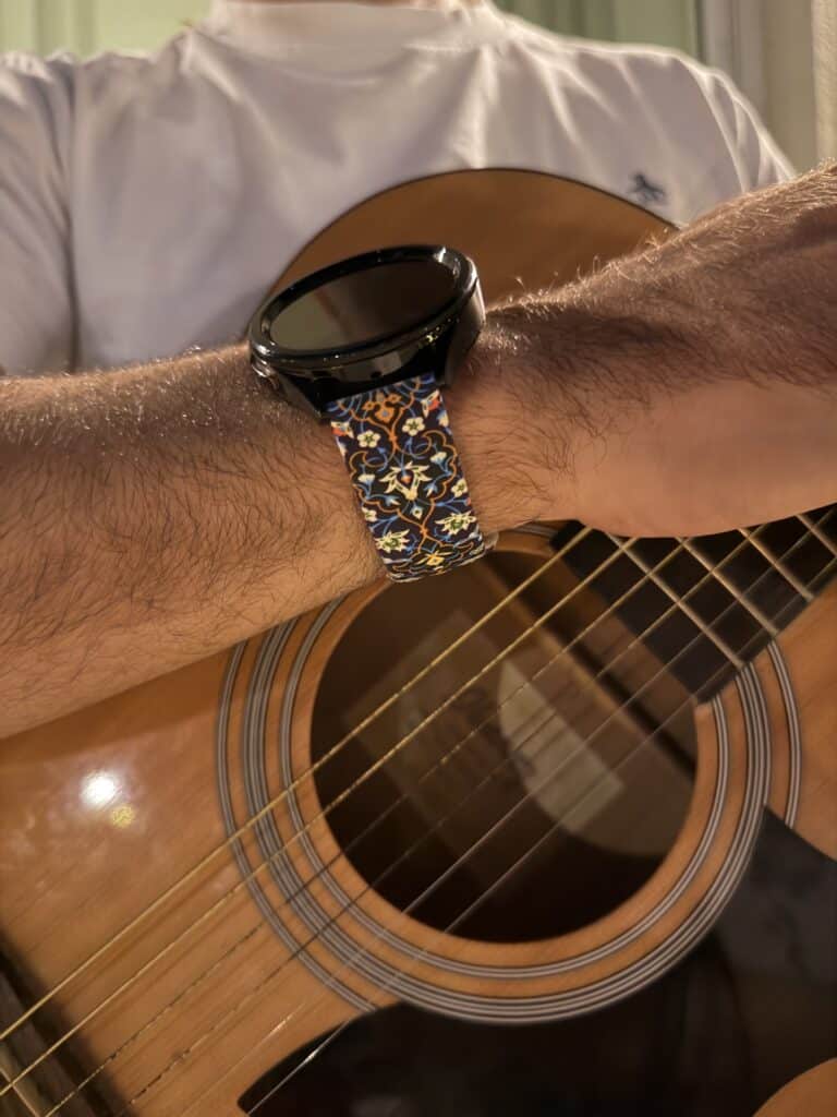 zamani heritage watch band - persian tiles blue male guitar