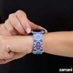 Persian Tiles watch band on Apple Watch, cobalt blue floral medallions