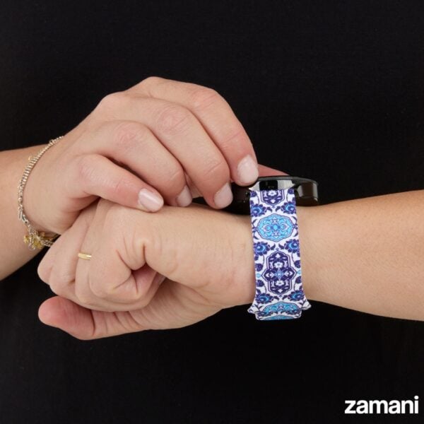Persian Tiles watch band detail, Safavid-era floral symmetry