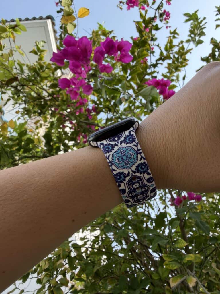 zamani heritage watch band - persian tiles sky