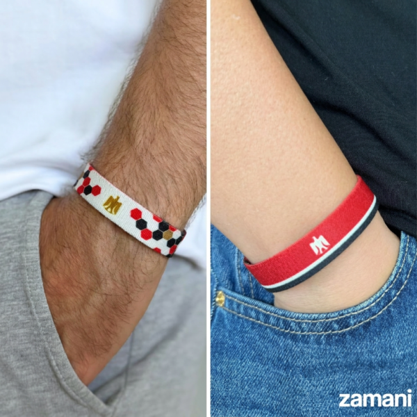 Egypt beautiful game wristband worn on wrist, both sides