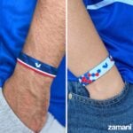 France beautiful game wristband worn on wrist, both sides