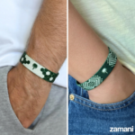 Saudi Arabia beautiful game wristband worn on wrist, both sides