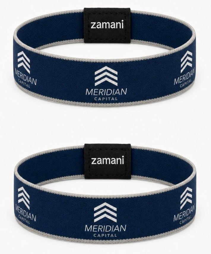 Sample corporate band, logo repeated along the band