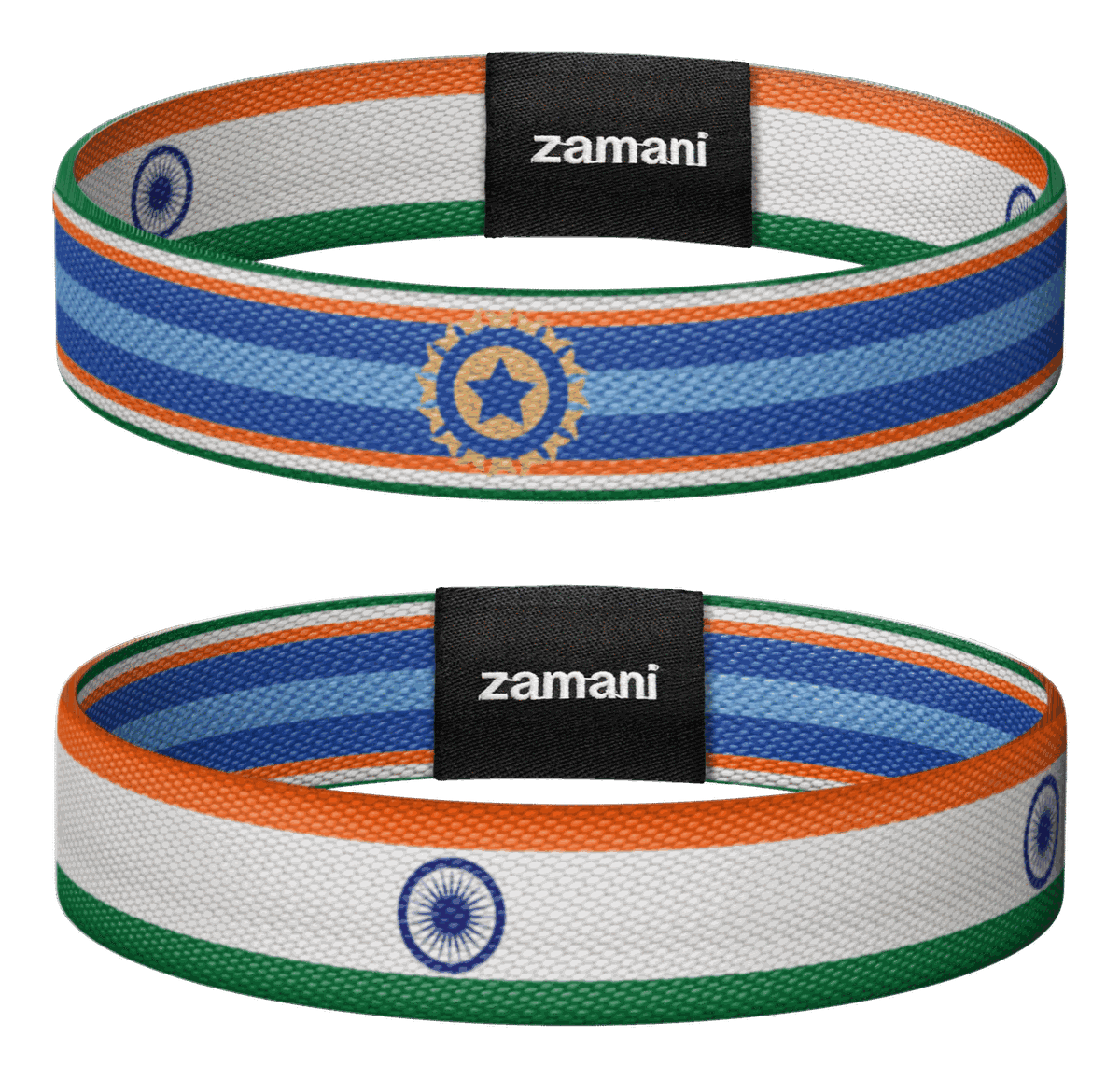 India cricket wristband, both sides, jersey side and flag side India cricket wristband, both sides, jersey side and flag side
