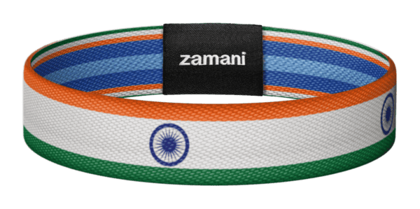 India cricket wristband, flag side