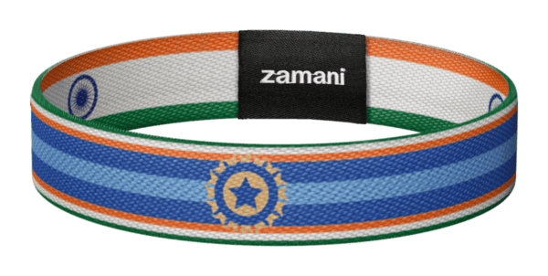 India cricket wristband, jersey side