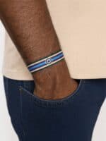 India reversible cricket wristband worn on the wrist, jersey side out