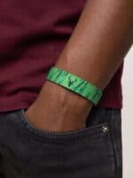 Pakistan reversible cricket wristband worn on the wrist, jersey side out
