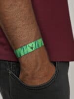 Pakistan reversible cricket wristband worn on the wrist, jersey side out