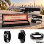 The Dubai It Bundle, The Giving Movement Edition: box, card, wristband, Apple Watch band and Whoop band