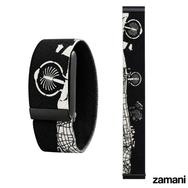 Dubai It Whoop band, black woven nylon printed with the Dubai coastline and Palm Jumeirah