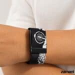 Dubai It Whoop band worn on the wrist, woven nylon printed with Palm Jumeirah