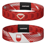 Bahrain Khaleeji reversible wristband, both sides shown
