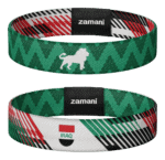 Iraq Khaleeji reversible wristband, both sides shown