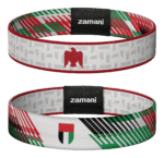 UAE Khaleeji reversible wristband, both sides shown