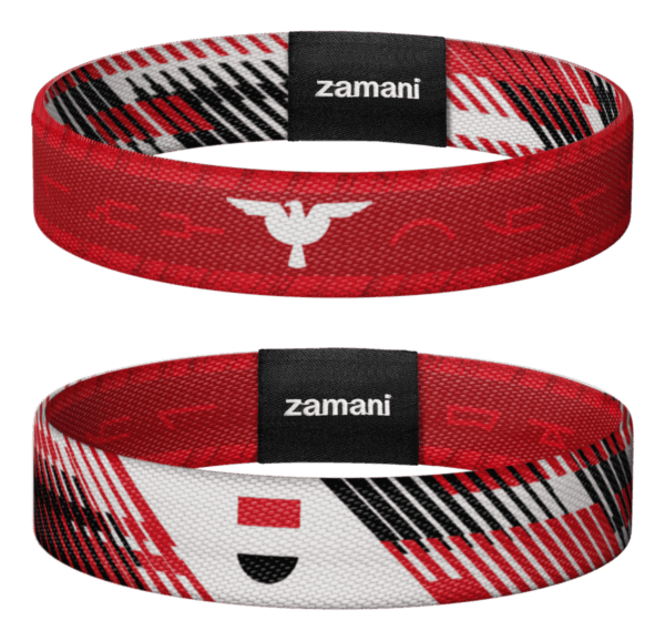 Yemen Khaleeji reversible wristband, both sides shown