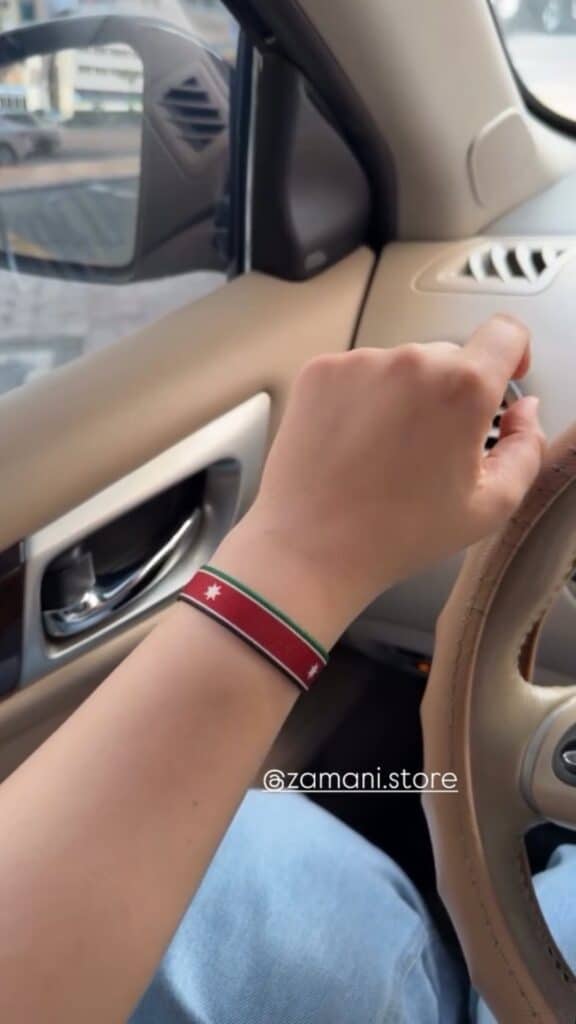 Customer wearing the Jordan Beautiful Game wristband