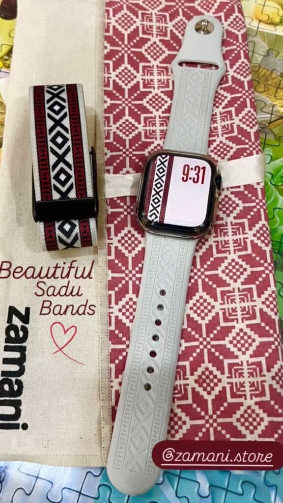 Sadu Engraved Apple Watch band and Sadu WHOOP band